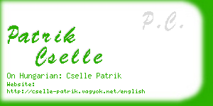 patrik cselle business card
